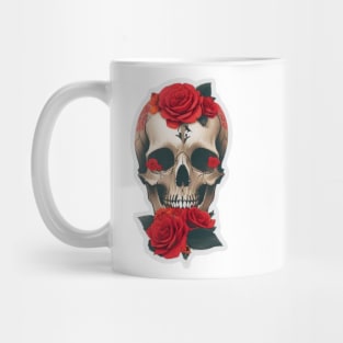 Rose Tattooed Skull Mug